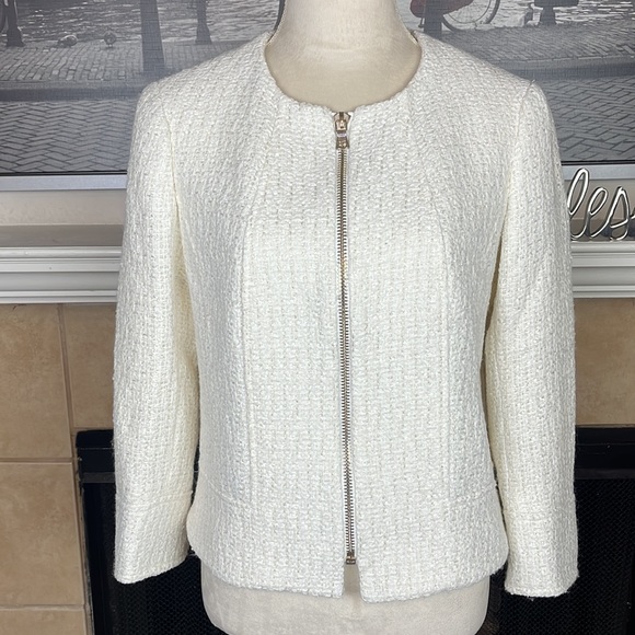 Anne Klein Jackets & Blazers - Ann Klein Women's Petite Tweed Zip-Up Jacket size 6 used but excellent condition